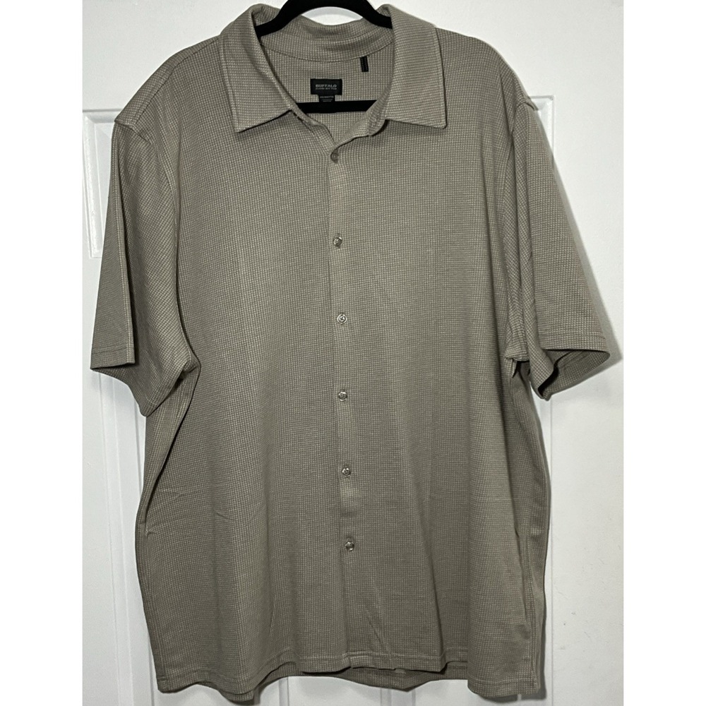 Buffalo David Bitton Men's Short Sleeve Relaxed Fit Tan/Beige Men's XXL